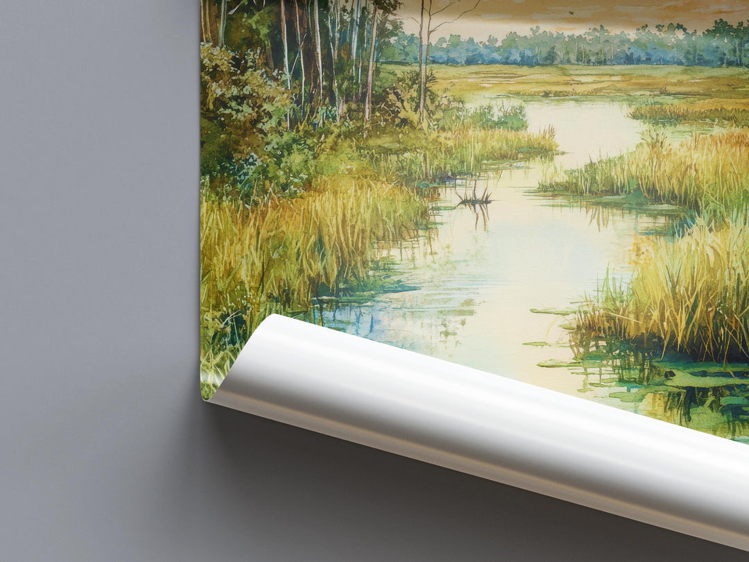 Everglades National Park Watercolor Poster Wall Art Everglades National Park Wall Hanging Home Décor Everglades National Park Gift Art