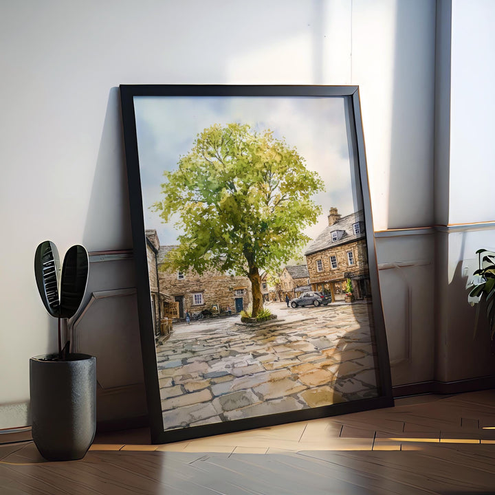 Grassington Watercolor Poster Wall Art Grassington Wall Hanging Home Décor Grassington Gift Art Lovers United Kingdom Wall Art