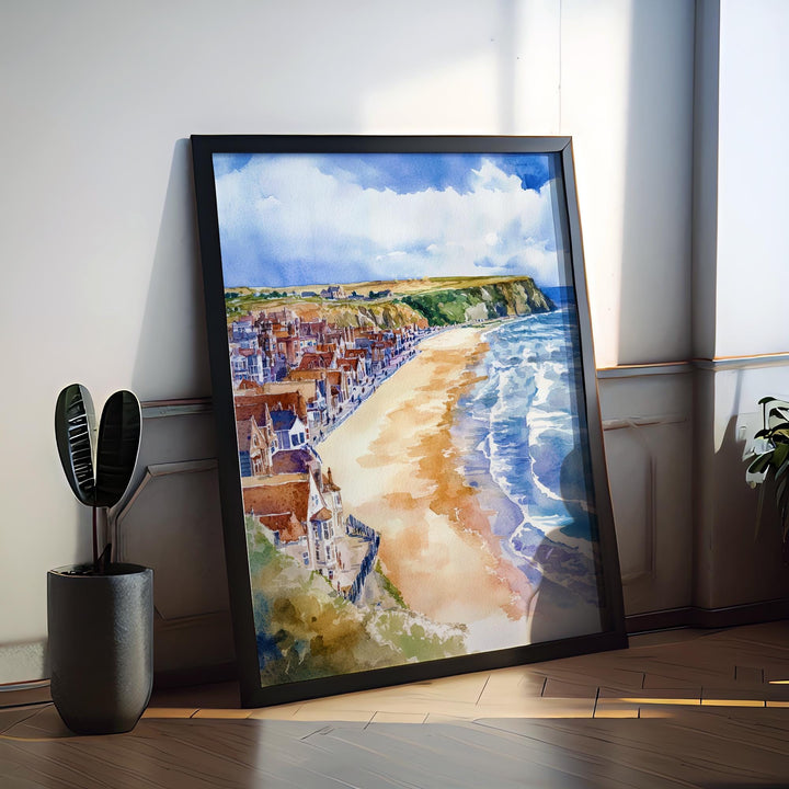 Filey Watercolor Poster Wall Art Filey Wall Hanging Home Décor Filey Gift Art Lovers United Kingdom Wall Art