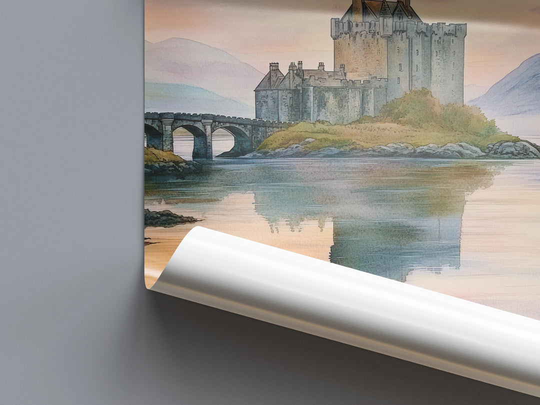 Fort William Watercolor Poster Wall Art Fort William Wall Hanging Home Décor Fort William Gift Art Lovers Scotland Wall Art