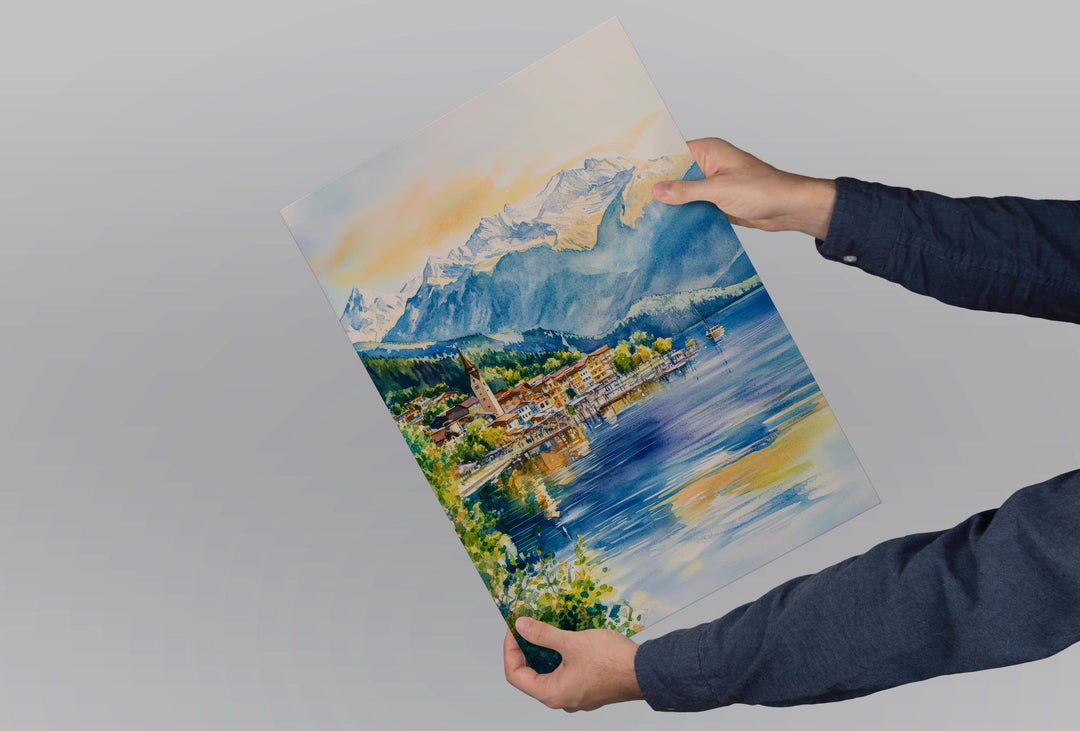 Zell am See Watercolor Poster Wall Art Zell am See Wall Hanging Home Décor Zell am See Gift Art Lovers Austria Wall Art