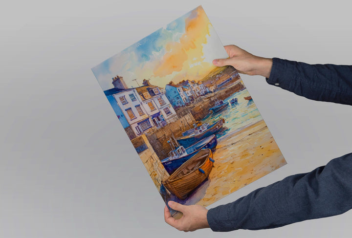 St Ives Watercolor Poster Wall Art St Ives Wall Hanging Home Décor St Ives Gift Art Lovers United Kingdom Wall Art