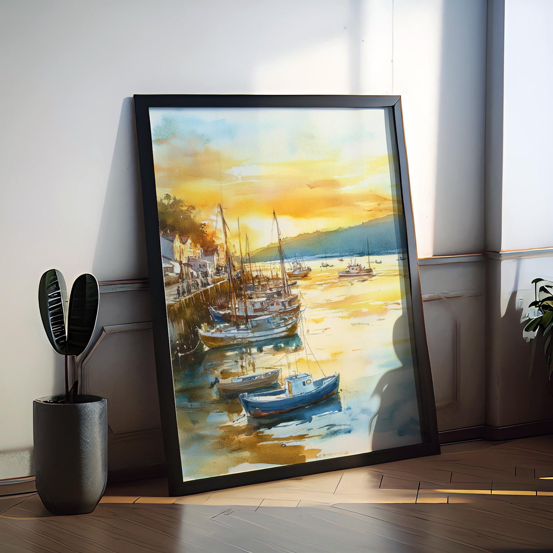 Padstow Watercolor Poster Wall Art Padstow Wall Hanging Home Décor Padstow Gift Art Lovers United Kingdom Wall Art