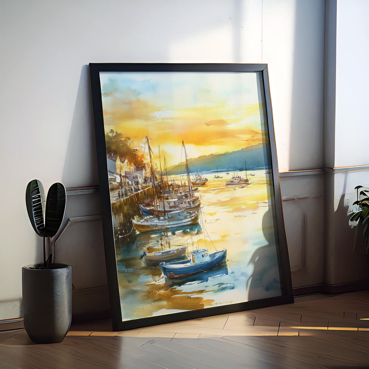 Padstow Watercolor Poster Wall Art Padstow Wall Hanging Home Décor Padstow Gift Art Lovers United Kingdom Wall Art
