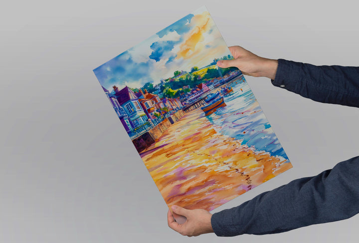 Teignmouth Watercolor Poster Wall Art Teignmouth Wall Hanging Home Décor Teignmouth Gift Art Lovers United Kingdom Wall Art