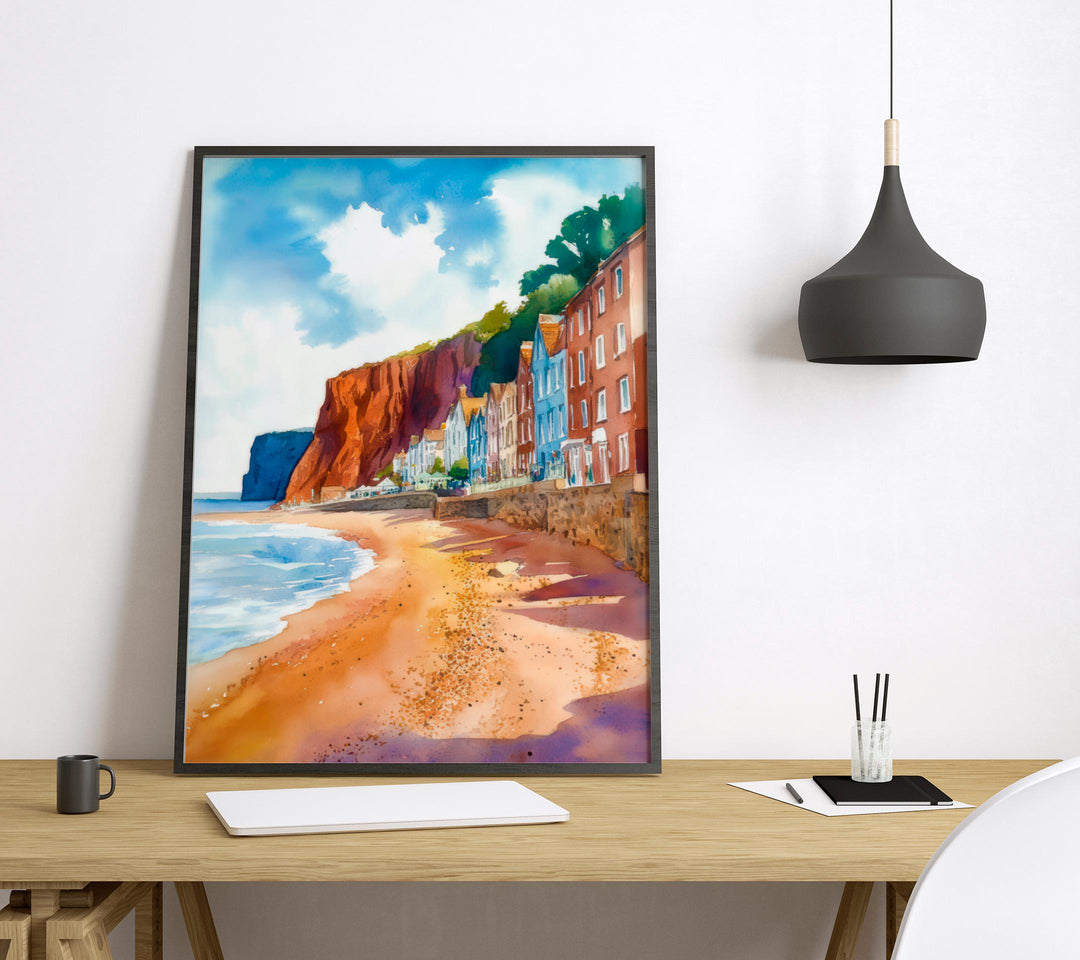Sidmouth Watercolor Poster Wall Art Sidmouth Wall Hanging Home Décor Sidmouth Gift Art Lovers United Kingdom Wall Art