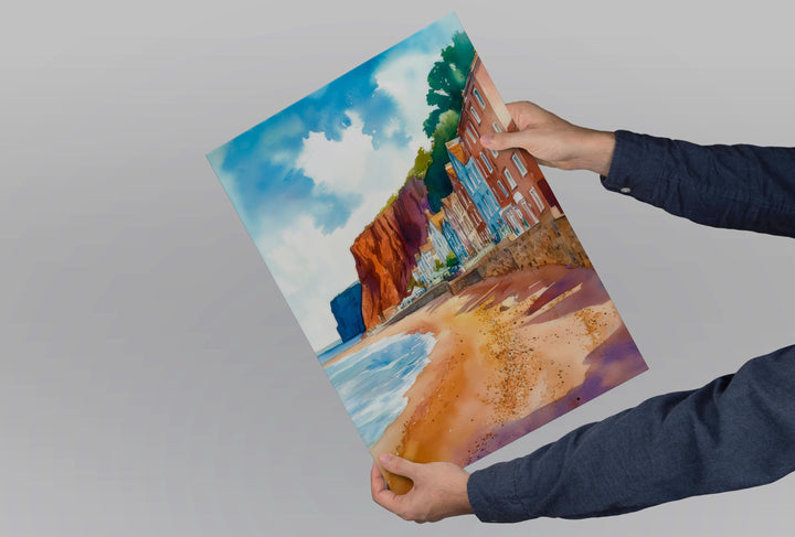 Sidmouth Watercolor Poster Wall Art Sidmouth Wall Hanging Home Décor Sidmouth Gift Art Lovers United Kingdom Wall Art