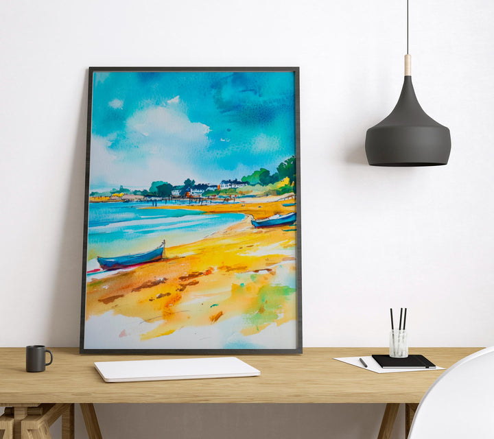 Exmouth Watercolor Poster Wall Art Exmouth Wall Hanging Home Décor Exmouth Gift Art Lovers United Kingdom Wall Art