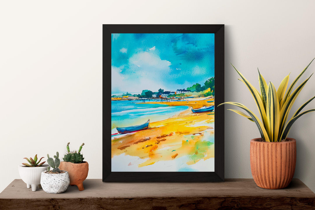 Exmouth Watercolor Poster Wall Art Exmouth Wall Hanging Home Décor Exmouth Gift Art Lovers United Kingdom Wall Art