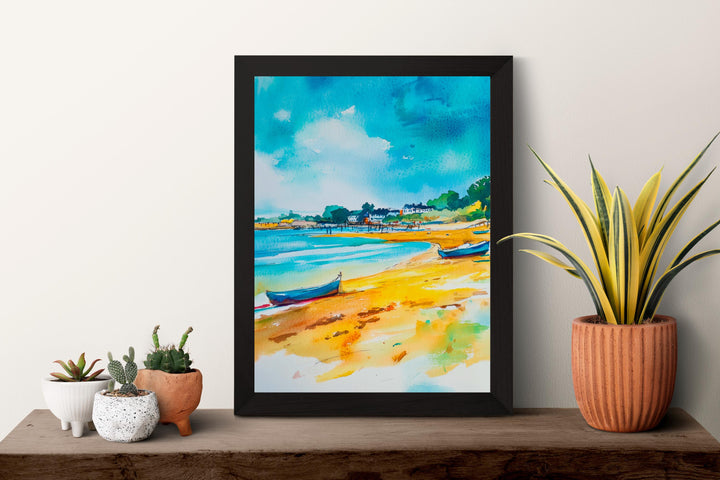 Exmouth Watercolor Poster Wall Art Exmouth Wall Hanging Home Décor Exmouth Gift Art Lovers United Kingdom Wall Art