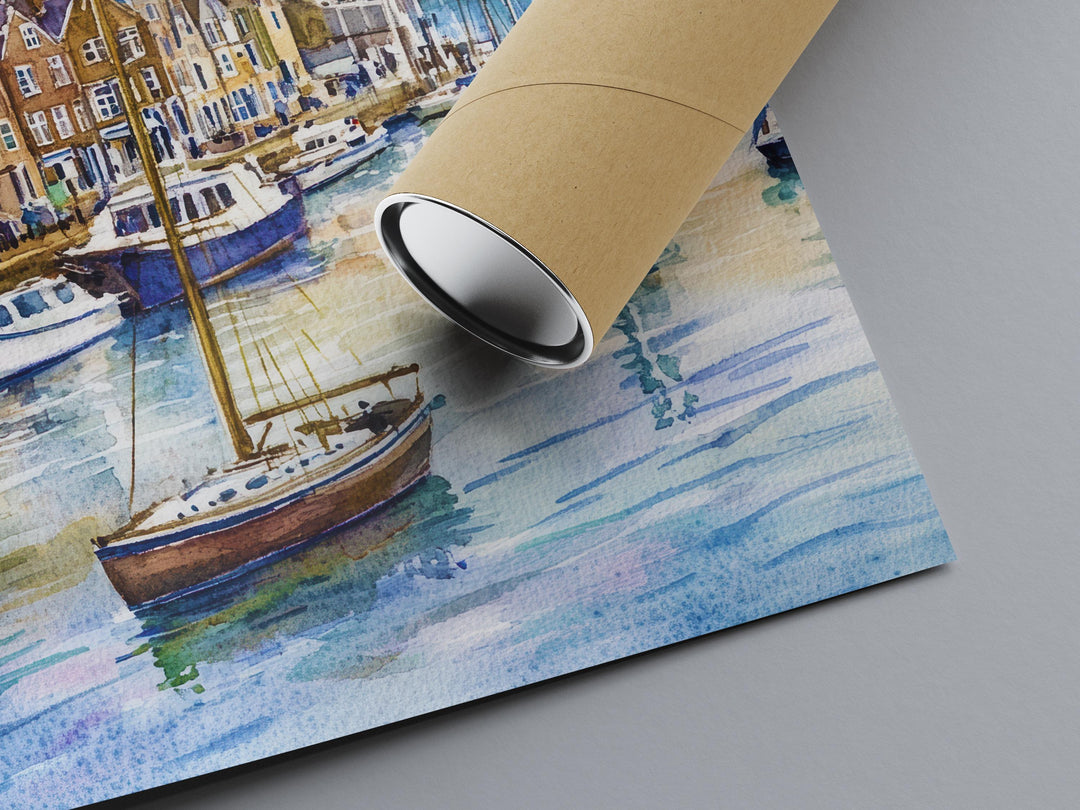 Dartmouth Watercolor Poster Wall Art Dartmouth Wall Hanging Home Décor Dartmouth Gift Art Lovers United Kingdom Wall Art
