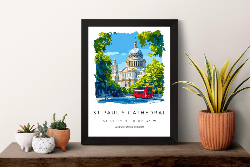 St Pauls Cathedral Watercolor Poster St Pauls Cathedral London Travel Print Wall Art St Pauls Cathedral Home Decor St Pauls Cathedral Gift