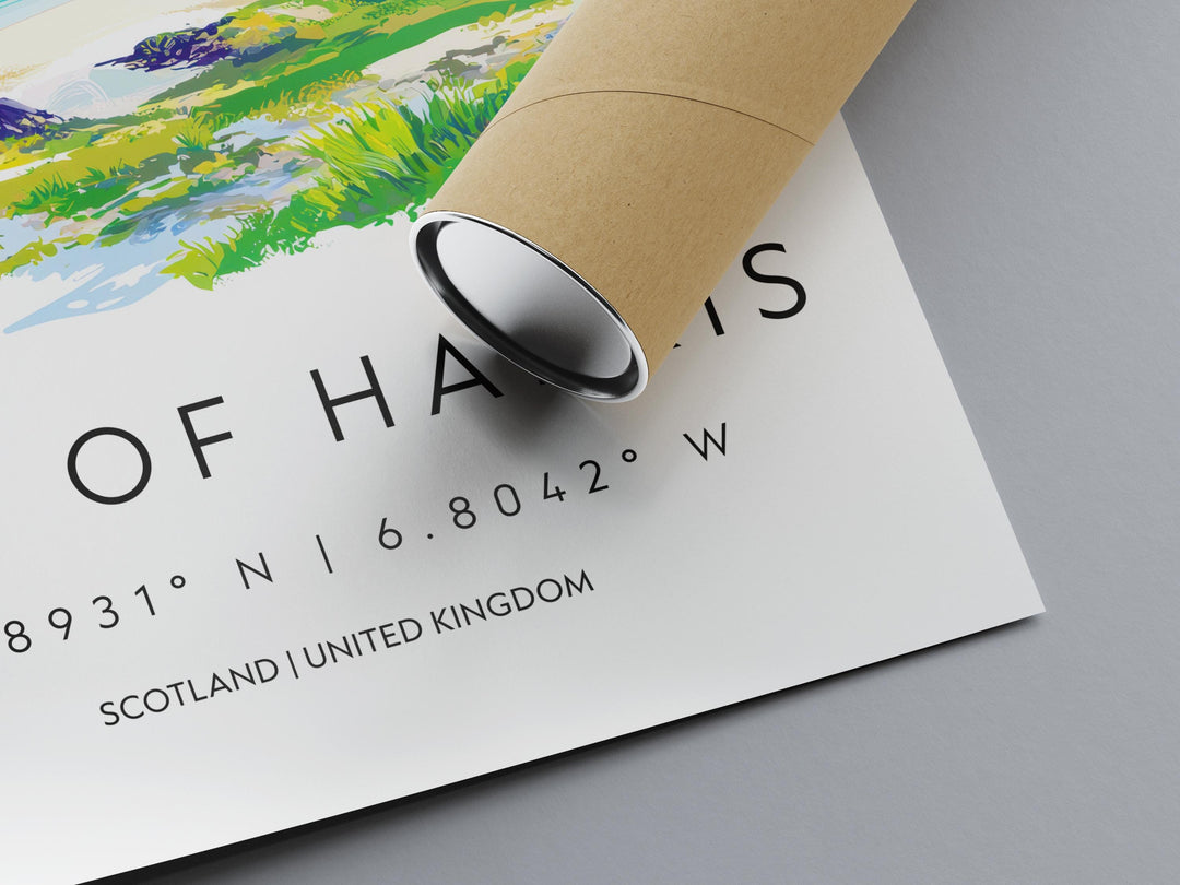 Isle of Harris Watercolor Poster Isle of Harris Scotland Travel Print Wall Art Isle of Harris Home Decor Isle of Harris Gift Art Lovers
