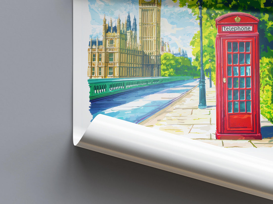 London Watercolor Poster London England Travel Print Wall Art London Home Decor London Gift Art Lovers UK Cityscape
