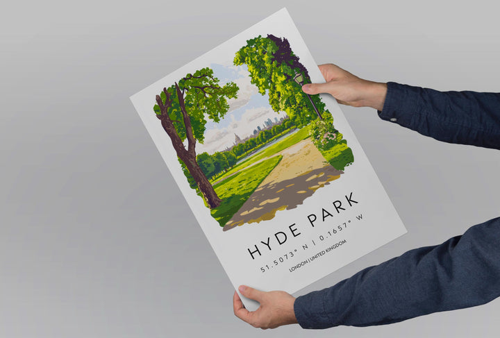 Hyde Park Watercolor Poster Hyde Park London Travel Print Wall Art Hyde Park Home Decor Hyde Park Gift Art Lovers UK Park