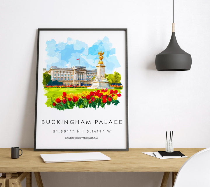 Buckingham Palace Watercolor Poster Buckingham Palace London Travel Print Wall Art Buckingham Palace Home Decor Buckingham Palace Gift