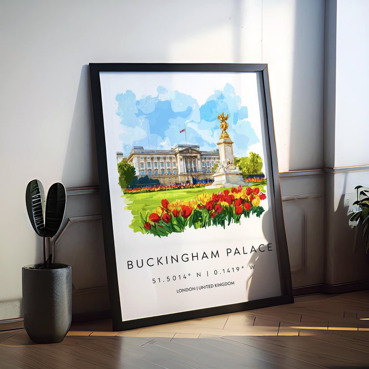 Buckingham Palace Watercolor Poster Buckingham Palace London Travel Print Wall Art Buckingham Palace Home Decor Buckingham Palace Gift