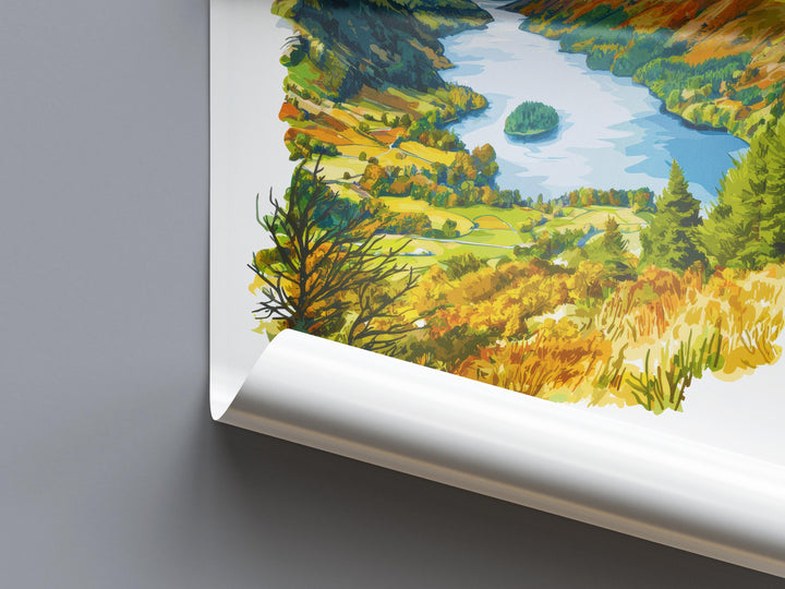 Thirlmere Watercolor Poster Thirlmere Lake District Travel Print Wall Art Thirlmere Home Decor Thirlmere Gift Art Lovers UK Lake