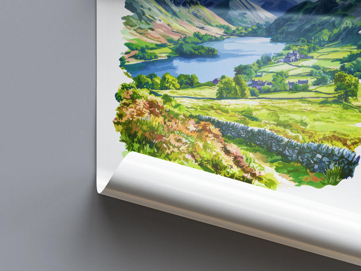 Scafell Pike Watercolor Poster Scafell Pike Lake District Travel Print Wall Art Scafell Pike Home Decor Scafell Pike Gift UK Mountain