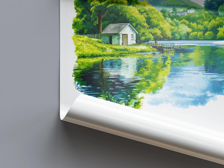 Rydal Watercolor Poster Rydal Lake District Travel Print Wall Art Rydal Home Decor Rydal Gift Art Lovers UK Lake Poet