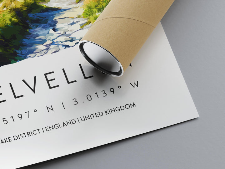 Helvellyn Watercolor Poster Helvellyn Lake District Travel Print Wall Art Helvellyn Home Decor Helvellyn Gift Art Lovers UK Mountain