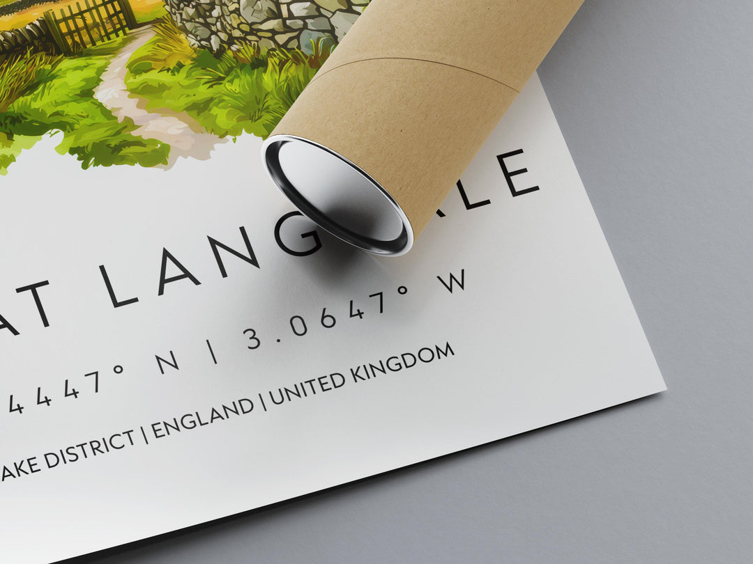 Great Langdale Watercolor Poster Great Langdale Lake District Travel Print Wall Art Great Langdale Home Decor Great Langdale Gift UK Valley