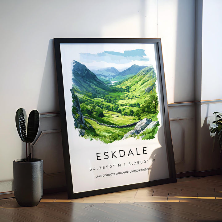 Eskdale Watercolor Poster Eskdale Lake District Travel Print Wall Art Eskdale Home Decor Eskdale Gift Art Lovers UK Valley