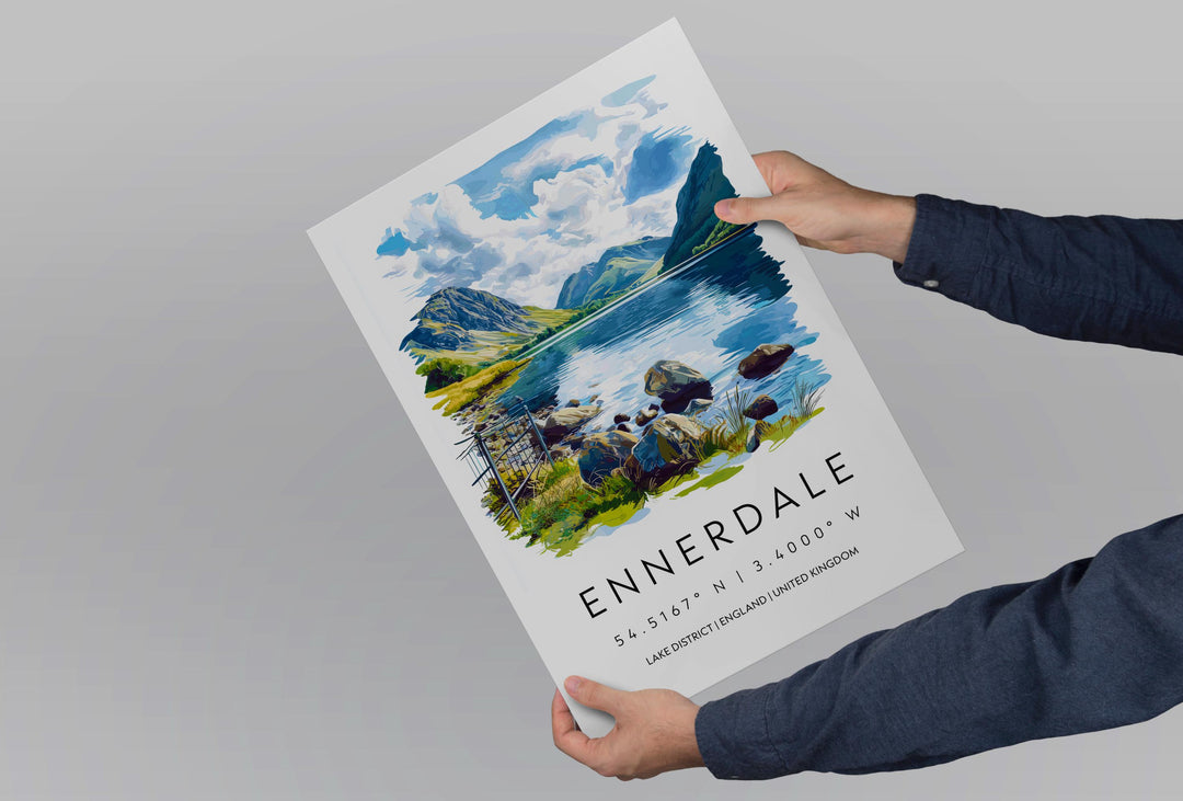 Ennerdale Watercolor Poster Ennerdale Lake District Travel Print Wall Art Ennerdale Home Decor Ennerdale Gift Art Lovers UK Lake