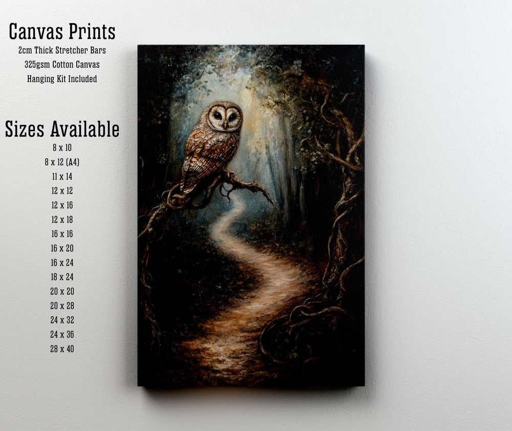 Tawny Owl Cottagecore Print | Vintage Forest Art Poster