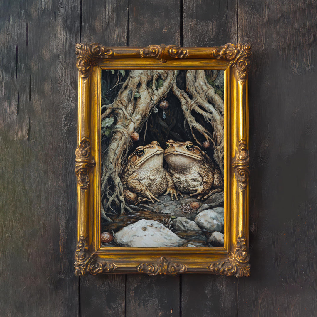 Toad Cottagecore Print | Vintage Enchanted Forest Art