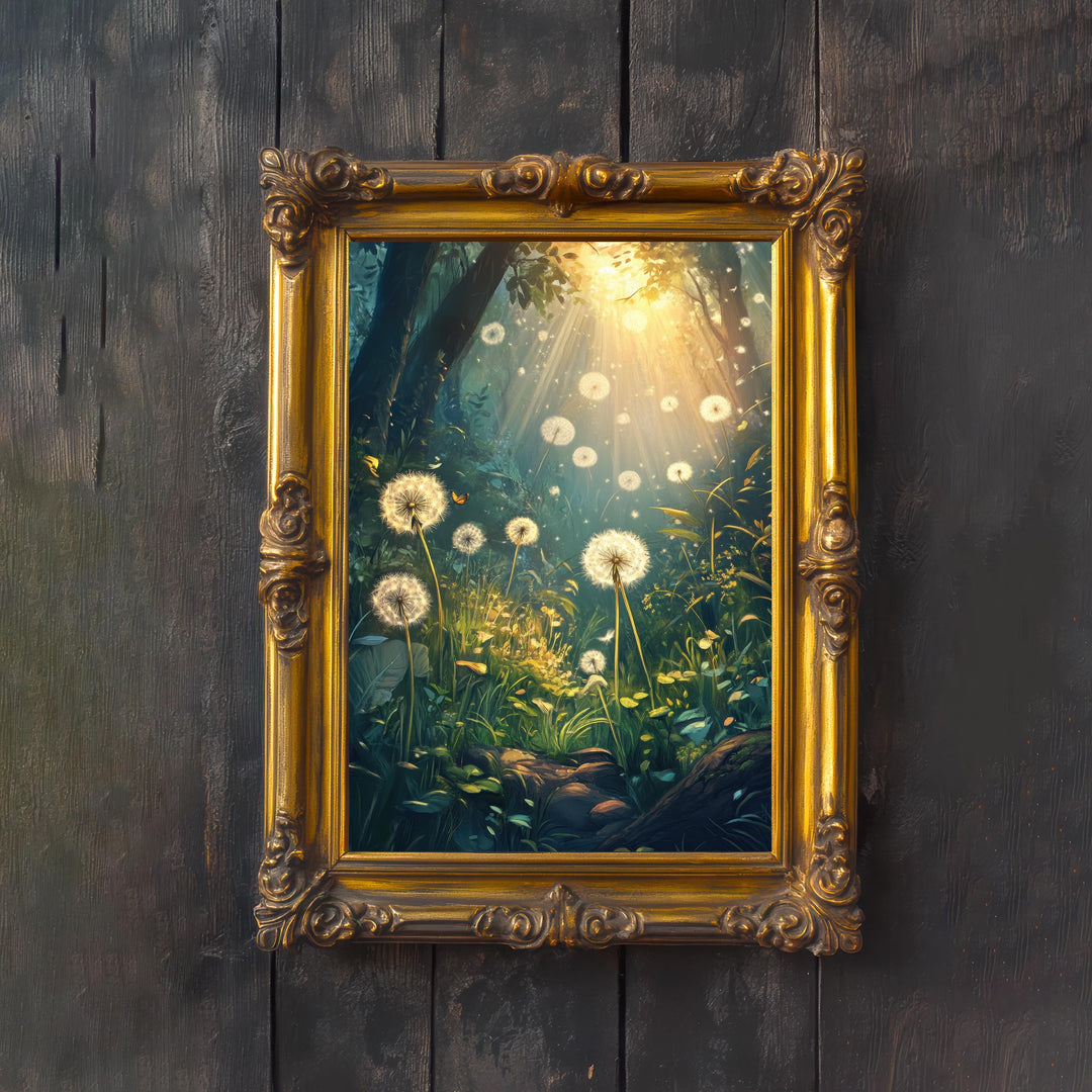 Dandelion Flight School Print | Vintage Cottagecore Art Poster