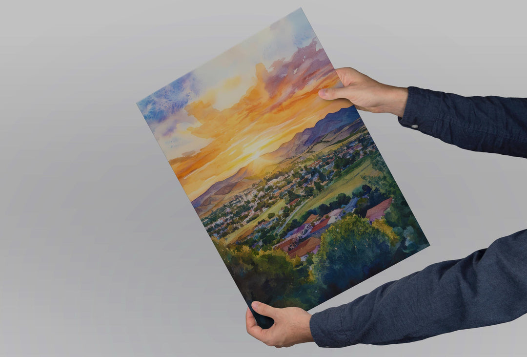 San Luis Obispo Watercolor Poster San Luis Obispo California Travel Print Wall Art San Luis Obispo Home Decor SLO Gift Art Lovers