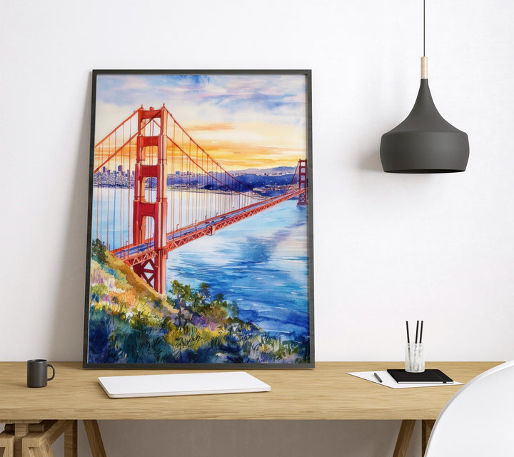San Francisco Watercolor Poster San Francisco California Travel Print Wall Art San Francisco Home Decor San Francisco Gift Art Lovers
