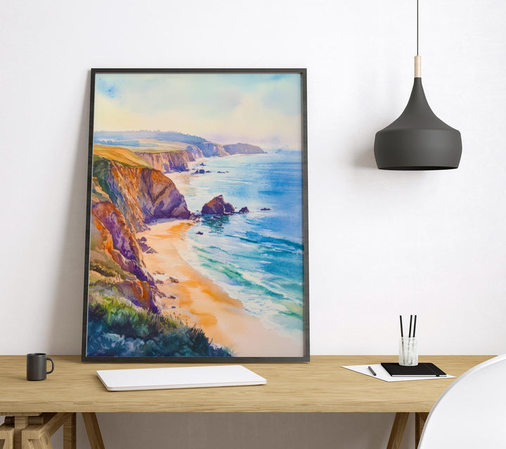 Point Reyes National Seashore Watercolor Poster California Travel Print Wall Art Point Reyes Home Decor Point Reyes Gift Nature Lovers