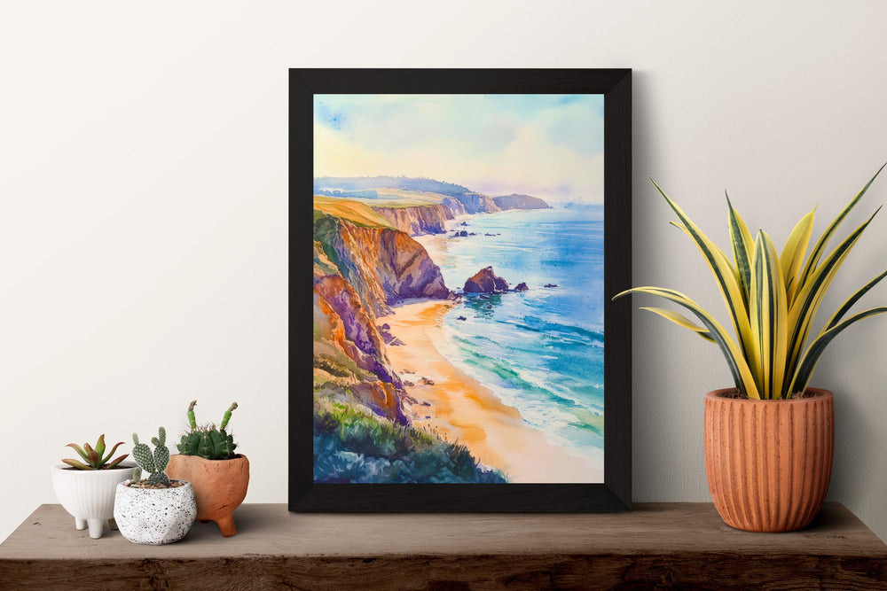Point Reyes National Seashore Watercolor Poster California Travel Print Wall Art Point Reyes Home Decor Point Reyes Gift Nature Lovers