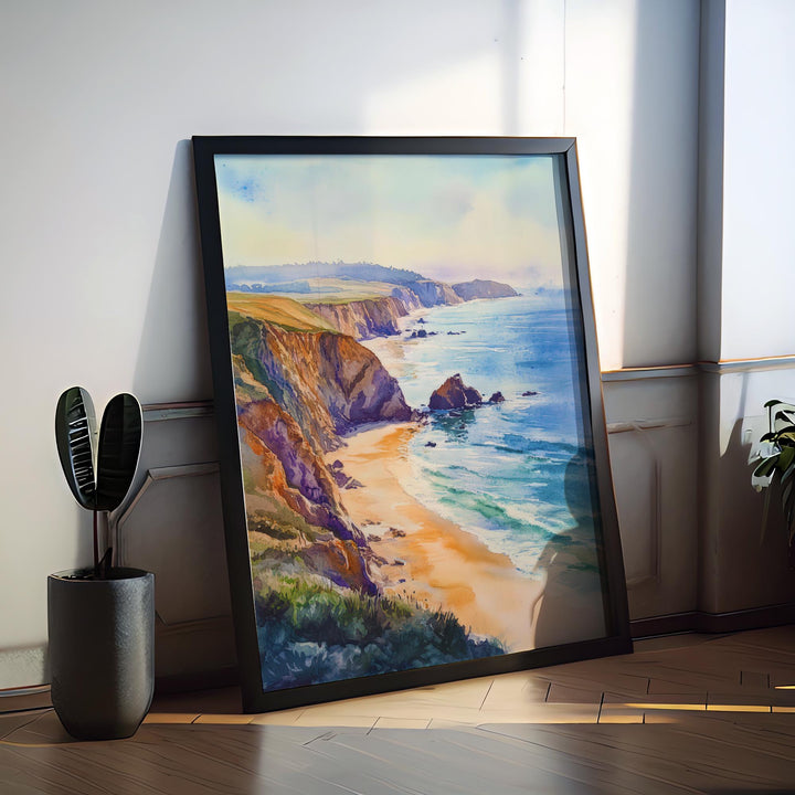 Point Reyes National Seashore Watercolor Poster California Travel Print Wall Art Point Reyes Home Decor Point Reyes Gift Nature Lovers