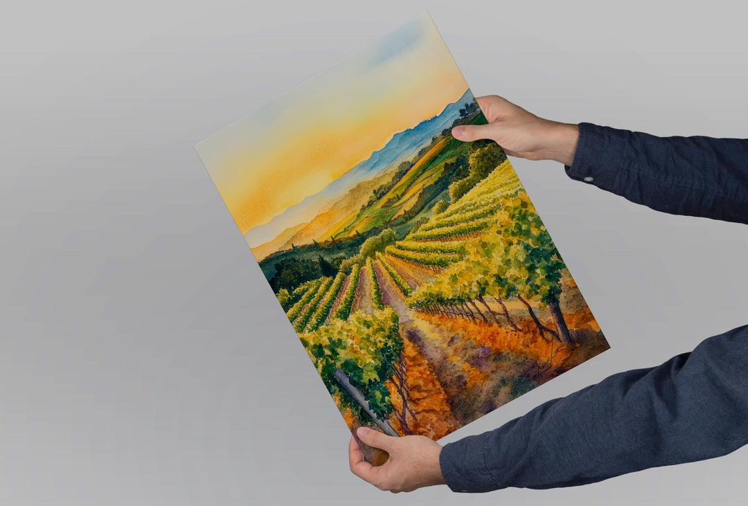 Napa Valley Watercolor Poster Napa Valley California Travel Print Wall Art Napa Valley Home Decor Napa Valley Gift Art Lovers Wine Country