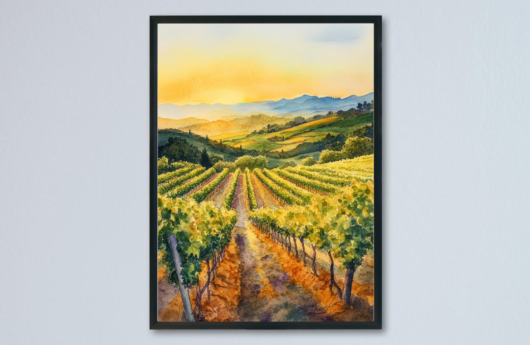 Napa Valley Watercolor Poster Napa Valley California Travel Print Wall Art Napa Valley Home Decor Napa Valley Gift Art Lovers Wine Country