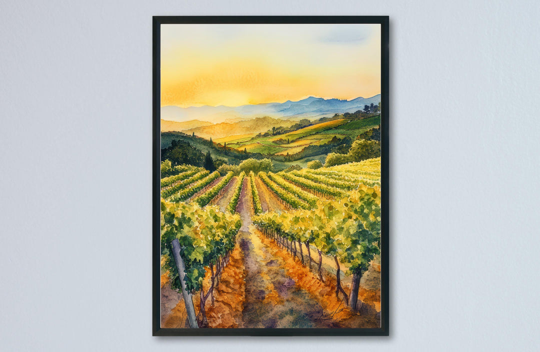 Napa Valley Watercolor Poster Napa Valley California Travel Print Wall Art Napa Valley Home Decor Napa Valley Gift Art Lovers Wine Country