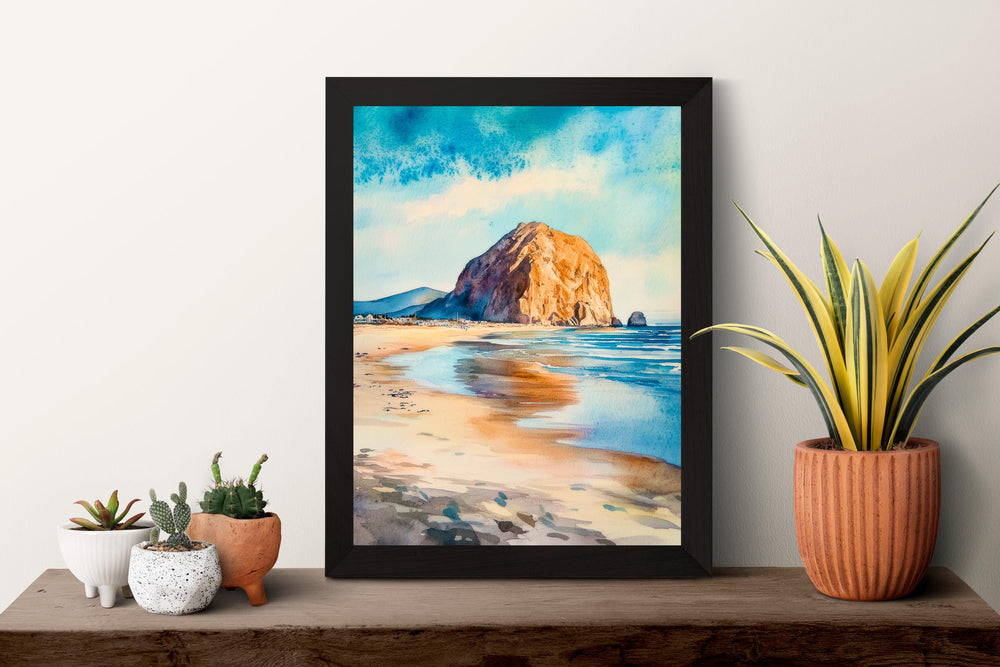 Morro Bay Watercolor Poster Morro Bay California Travel Print Wall Art Morro Bay Home Decor Morro Bay Gift Art Lovers Coastal