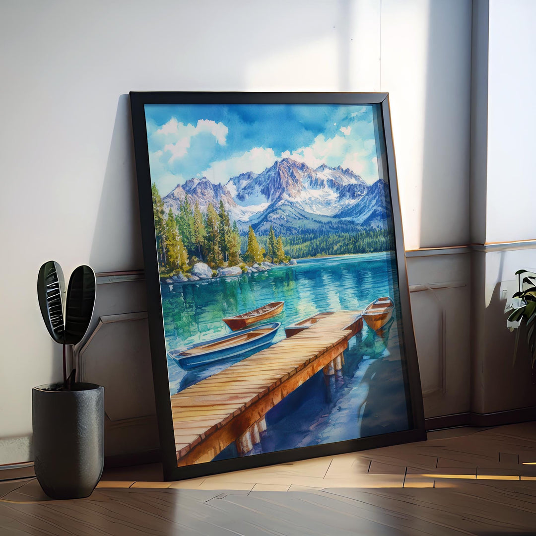 Mammoth Lakes Watercolor Poster Mammoth Lakes California Travel Print Wall Art Mammoth Lakes Home Decor Mammoth Lakes Gift Art Lovers