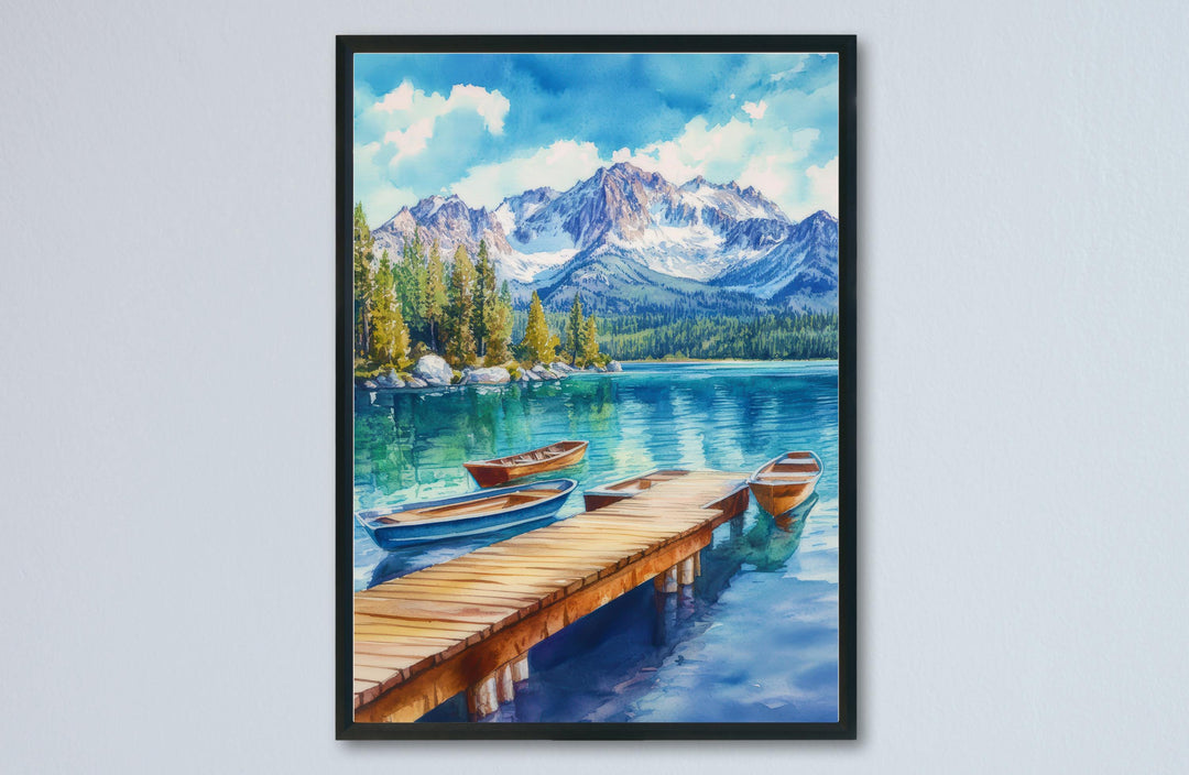 Mammoth Lakes Watercolor Poster Mammoth Lakes California Travel Print Wall Art Mammoth Lakes Home Decor Mammoth Lakes Gift Art Lovers