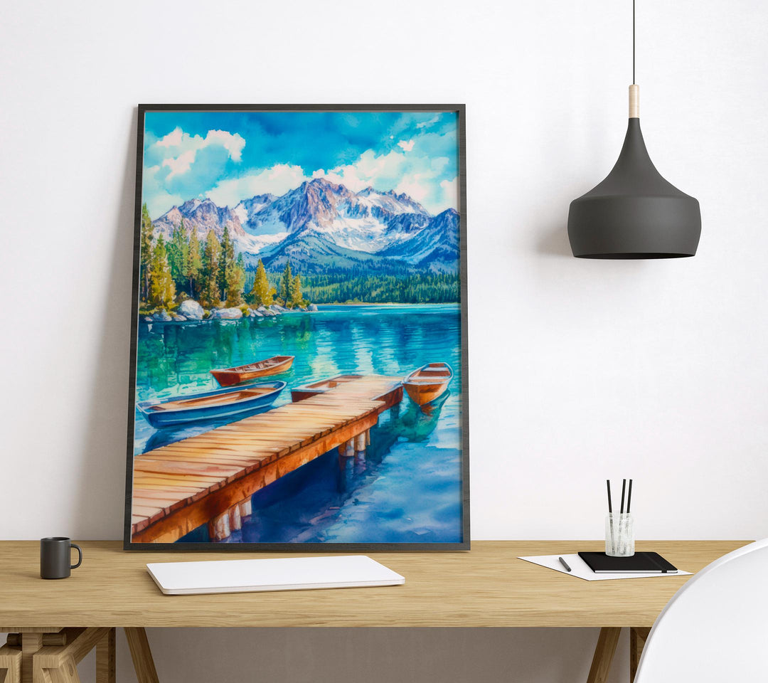 Mammoth Lakes Watercolor Poster Mammoth Lakes California Travel Print Wall Art Mammoth Lakes Home Decor Mammoth Lakes Gift Art Lovers