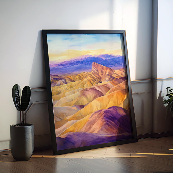 Death Valley National Park Watercolor Poster Death Valley California Travel Print Wall Art Death Valley Home Decor Death Valley Gift Nature