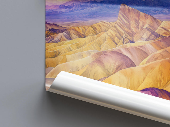 Death Valley National Park Watercolor Poster Death Valley California Travel Print Wall Art Death Valley Home Decor Death Valley Gift Nature