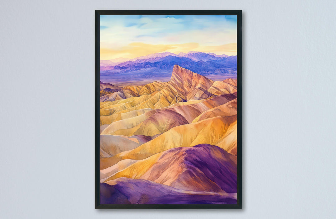 Death Valley National Park Watercolor Poster Death Valley California Travel Print Wall Art Death Valley Home Decor Death Valley Gift Nature
