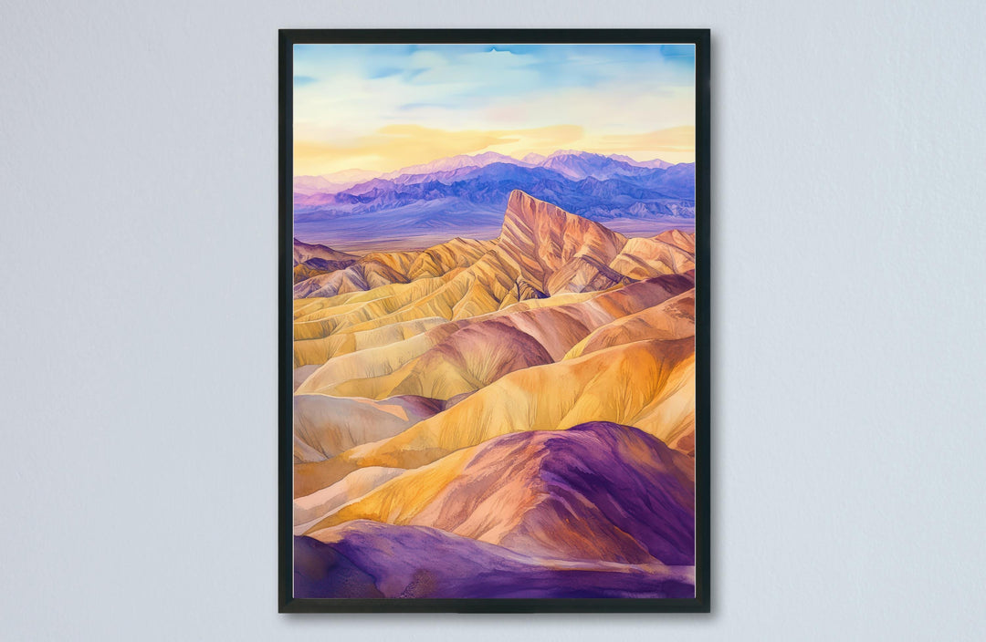 Death Valley National Park Watercolor Poster Death Valley California Travel Print Wall Art Death Valley Home Decor Death Valley Gift Nature