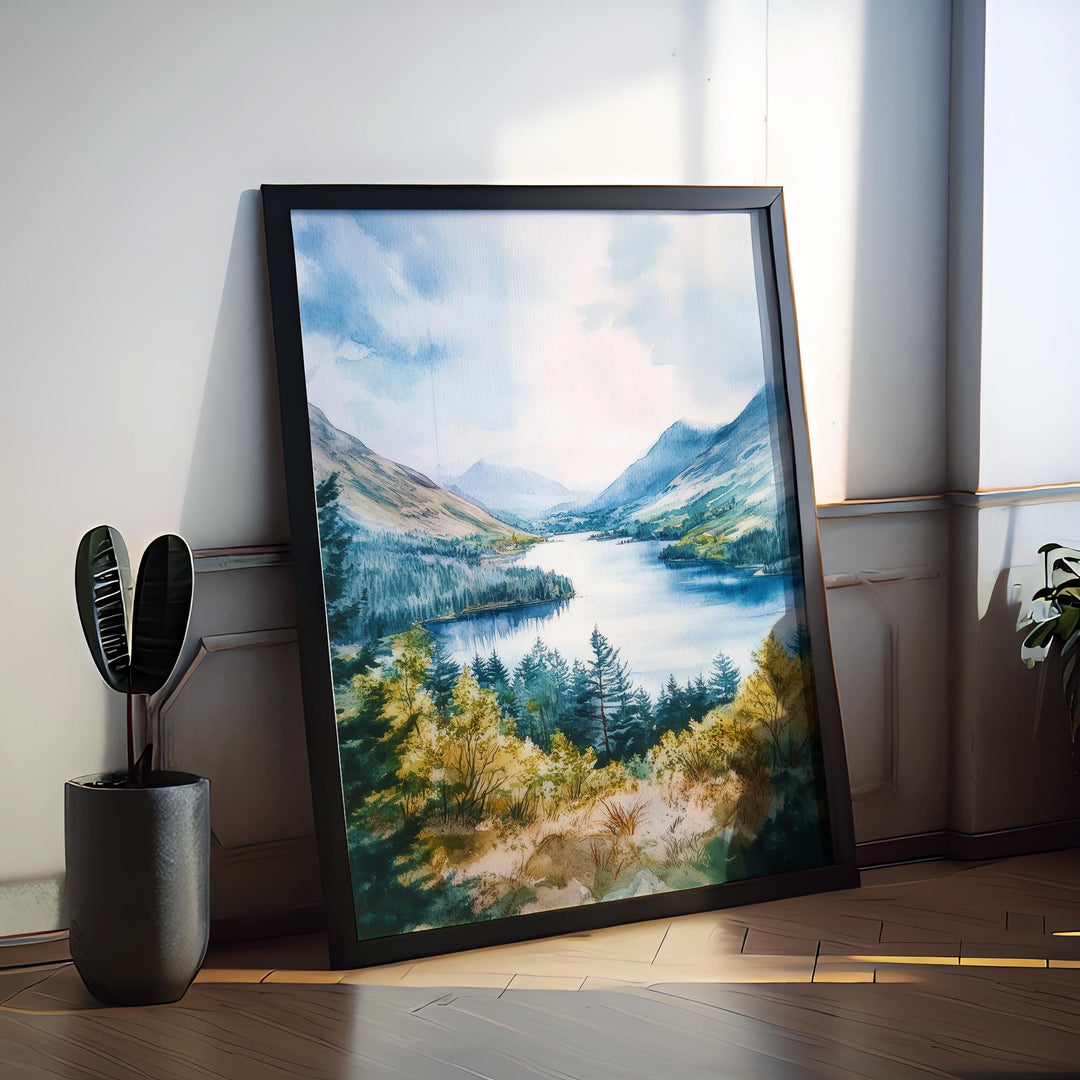 Thirlmere Watercolor Poster Wall Art Thirlmere Wall Decor Home Décor Thirlmere Gift United Kingdom Art Lover Gift, Travel Souvenir Print