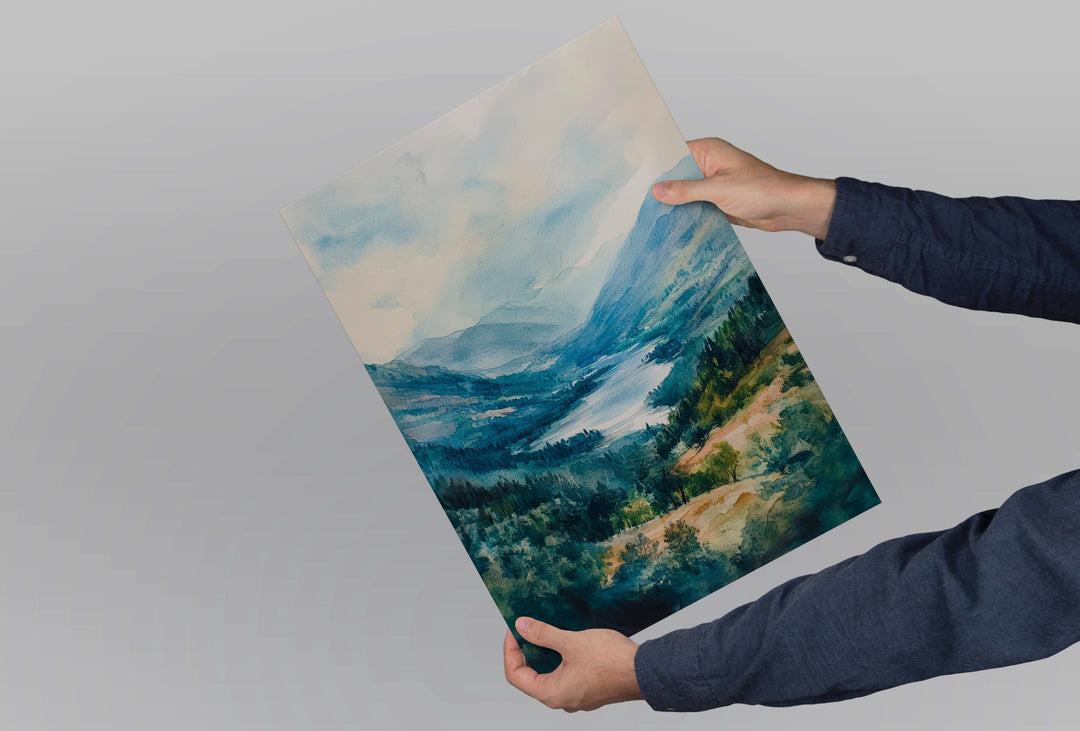 Borrowdale Watercolor Poster Wall Art Borrowdale Wall Decor Home Décor Borrowdale Gift United Kingdom Art Lover Gift, Travel Souvenir Print