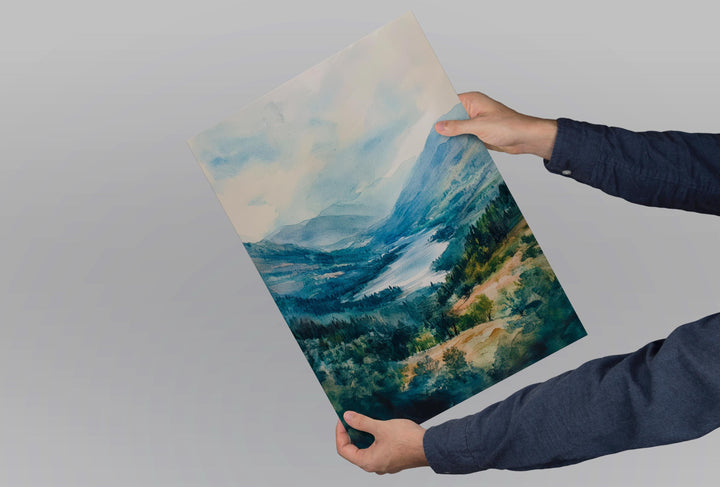 Borrowdale Watercolor Poster Wall Art Borrowdale Wall Decor Home Décor Borrowdale Gift United Kingdom Art Lover Gift, Travel Souvenir Print